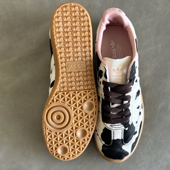 Adidas Black and White Cow Pattern Sneakers - Picture 4 of 7